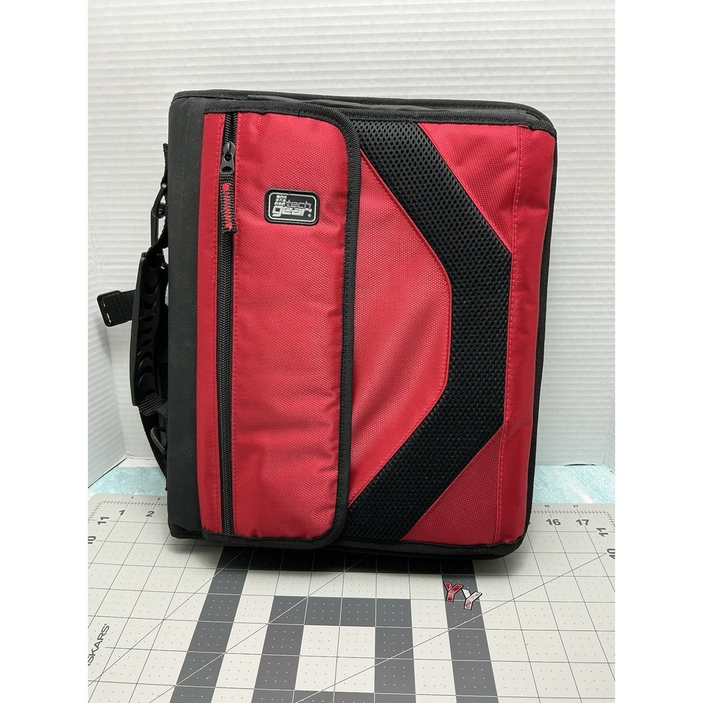 Tech Gear 2" D Ring Zipper Multi Purpose Binder School Organizer‎ RED NEW